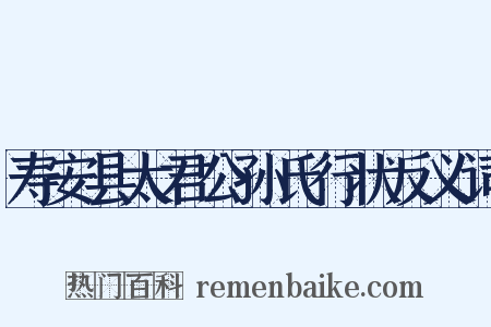 寿安县太君公孙氏行状反义词是什么意思的图片